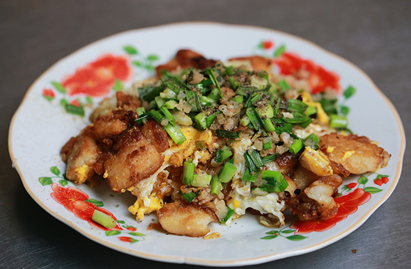 bot chien on a plate