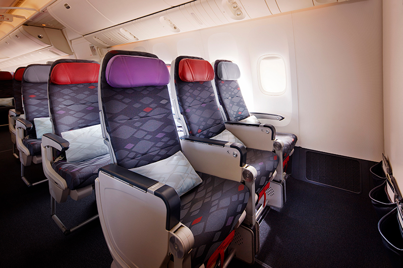 Economy Class seats on VA B777 aircraft