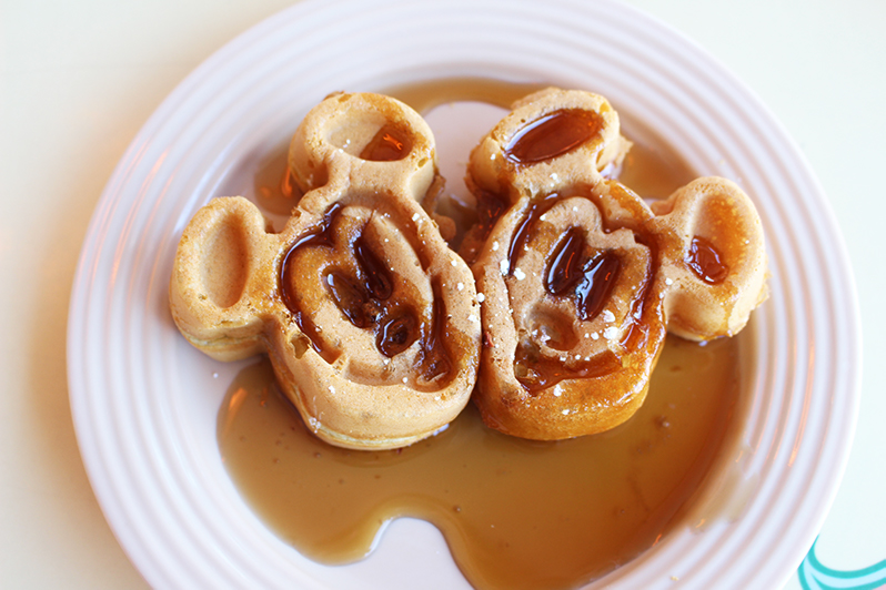 Mickey Mouse waffles at Plaza Inn, Disneyland Park