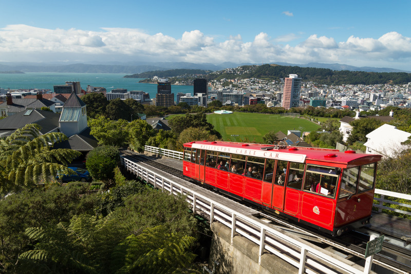 View of Wellington from the cable car