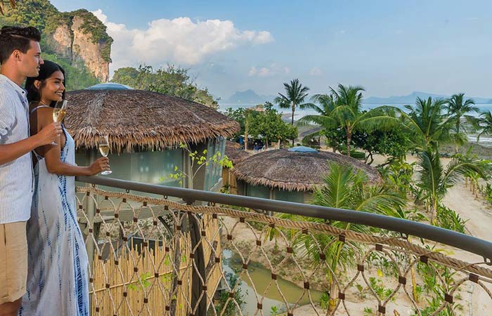 Couple at Thailand's Treehouse Villas on Koh Yao