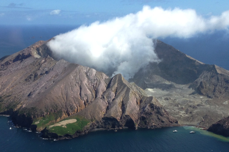 Aerial view of White Island