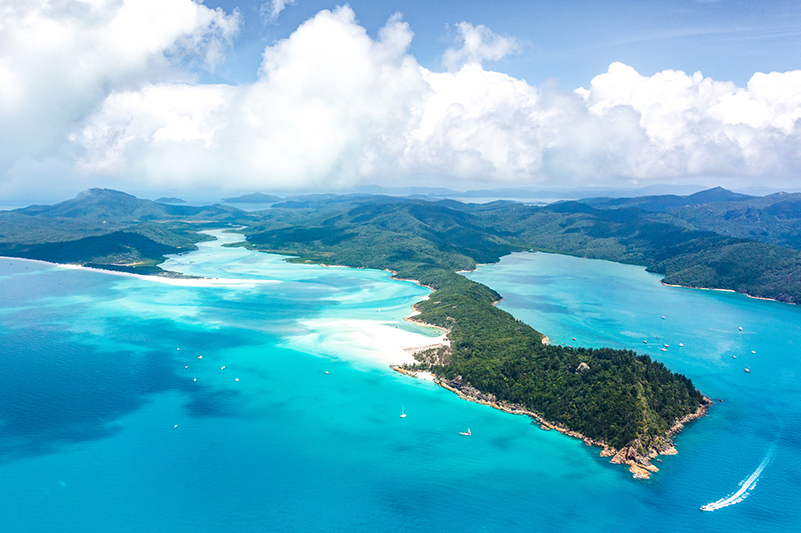 Aerial view of Whitehaven beach