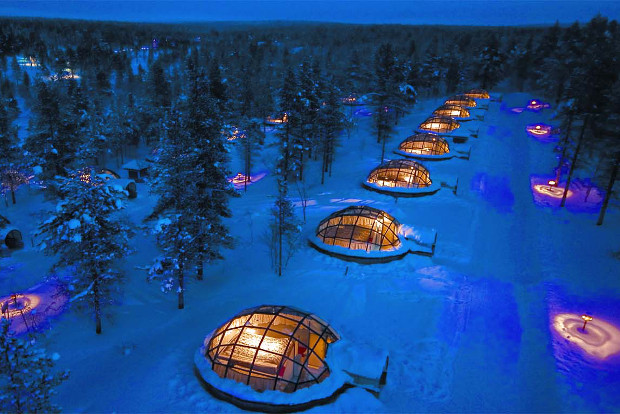 Stay in an igloo in Finland.