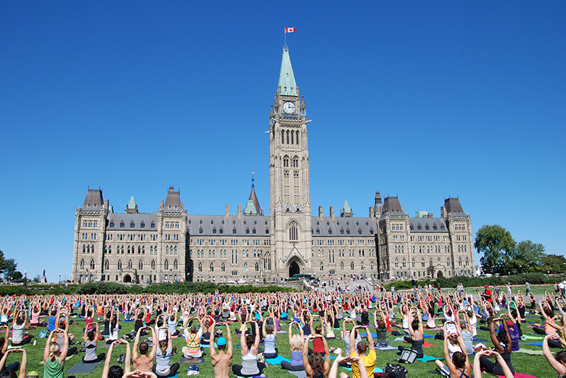 Yoga at Parliament Hill, Ottawa