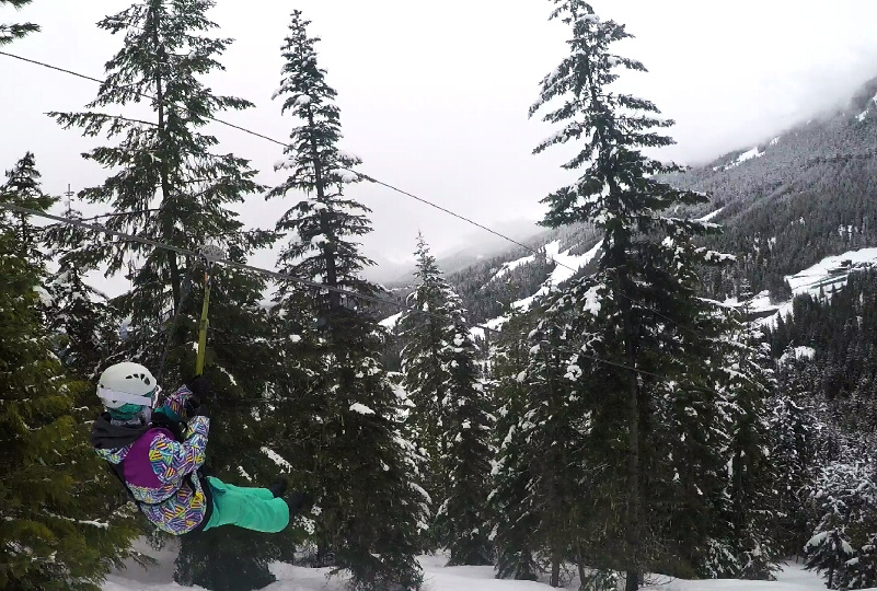 Zip line in Whistler