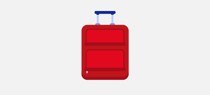 illustrated 23kg baggage suitcase