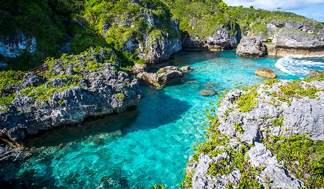 A popular swimming spot on Niue Island